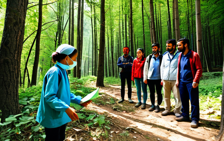 튀르키예의 자연 보호 단체 - **

"A diverse group of people, fully clothed in appropriate attire, including scientists, local vil...