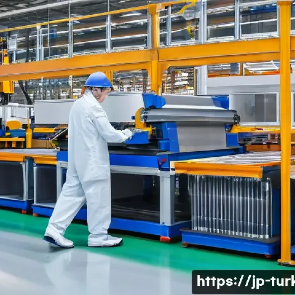 튀르키예에서의 비즈니스 기회 - A modern Turkish manufacturing factory interior showcasing an efficient production line with advance...