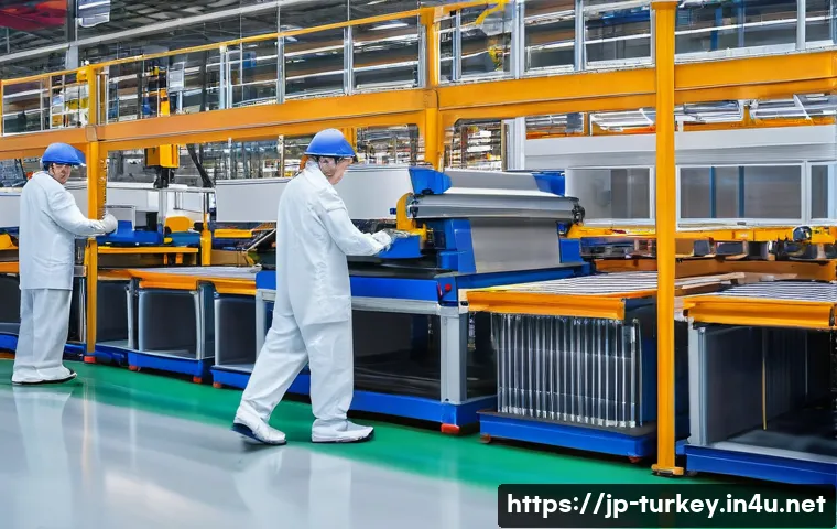 튀르키예에서의 비즈니스 기회 - A modern Turkish manufacturing factory interior showcasing an efficient production line with advance...