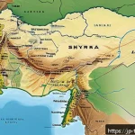 튀르키예 시리아 국경 문제 - A detailed map-style illustration showing the complex ethnic and religious distribution along the Tu...